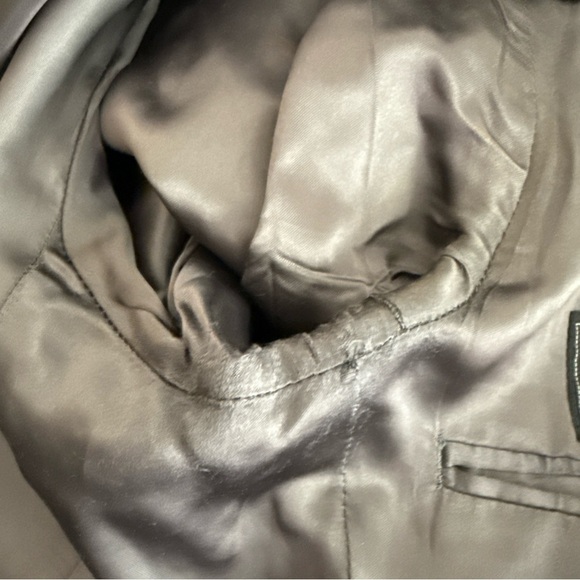 Kuppenheimer Men's Gray Cashmere Wool Blend Overcoat Trench Coat Size 47 - Picture 15 of 16